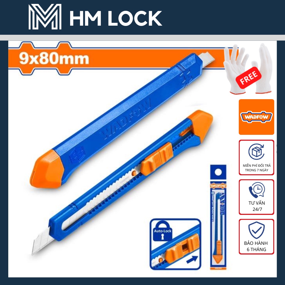 DAO RỌC GIẤY 9X80MM WADFOW - HÀNG CHÍNH HÃNG - WSK2909 - HM LOCK