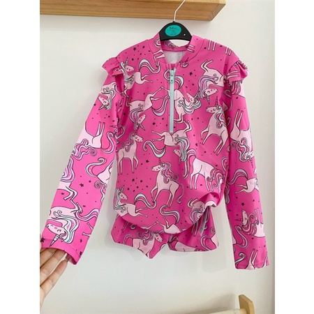 Bộ bơi dài tay bé gái 8-9 tuổi george auth sale bọi bơi unicorn kỳ lân hồng