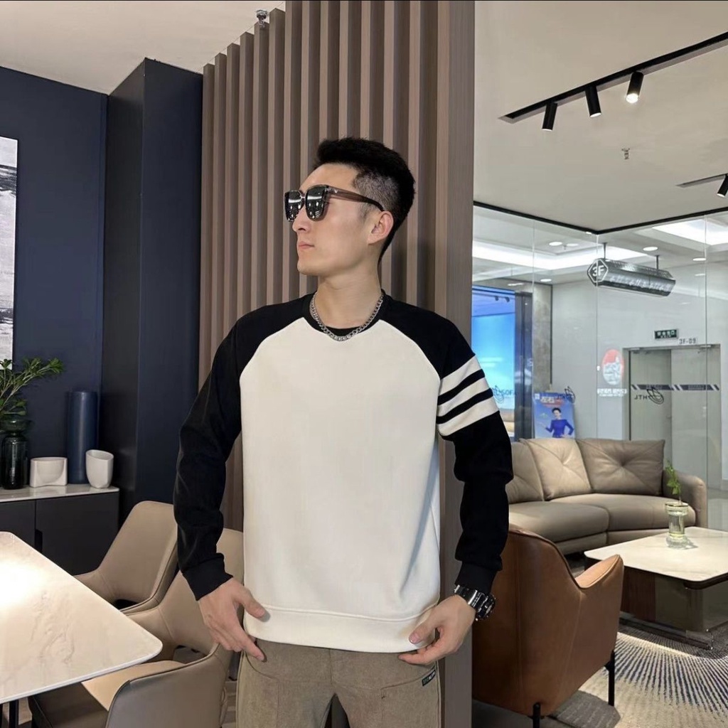 Áo Thun Nam Dài Tay Cổ Tròn Thời Trang Hàn