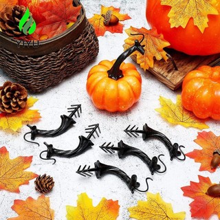 Yiyu set 24 cây bí ngô giả bằng nhựa độc đáo có tay cầm đèn trang trí halloween