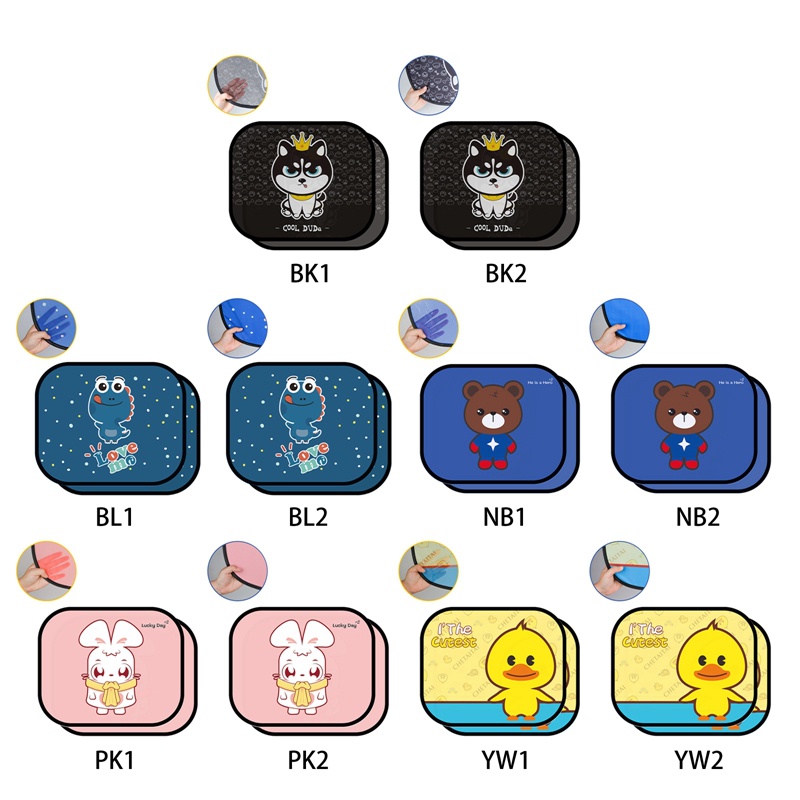 Set 2 Tấm Bạt Che Nắng 45 x 36 cm Bảo Vệ Chống Tia uv Cho Xe Hơi Sự Bảo Vệ