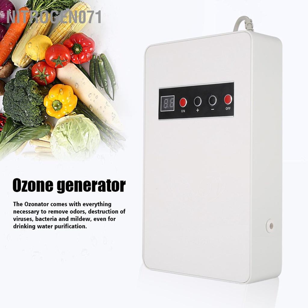 Nitrogen071 50Hz 600 mg/h Máy Tạo Ozone Ozon Nước Gia Đình Thực Phẩm Rau Củ EU Cắm 220V