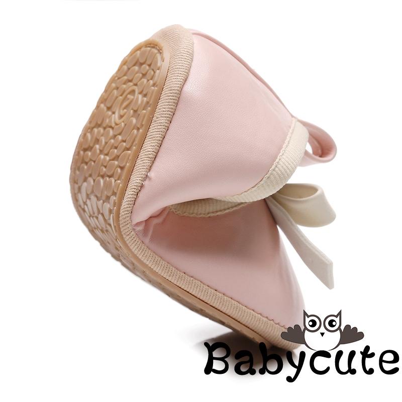 Giày Da pu Đế Phẳng Thắt Nơ Dành Cho Bé Gái Tập Đi Trong Tiệc Tùng Lễ Hội