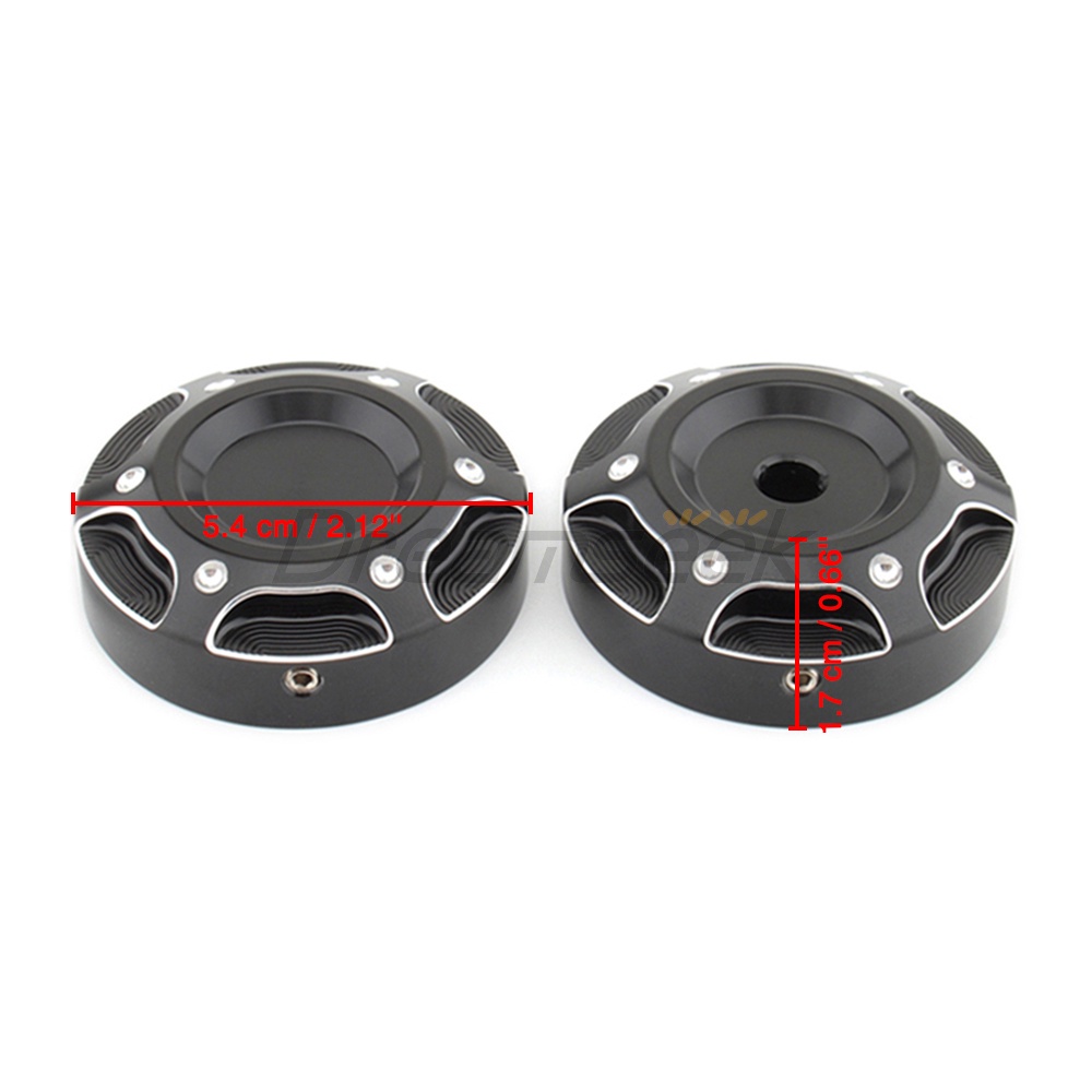 Cặp Nắp Đậy Phuộc Trước Bằng Nhôm cnc Màu Đen Cho Mô Tô harley-davidson x350 2023 +