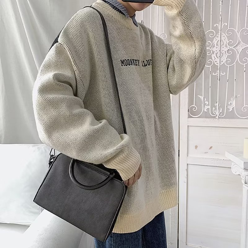 Áo sweater Dáng Rộng Họa Tiết Hoạt Hình Phong Cách Mỹ Cho Nam