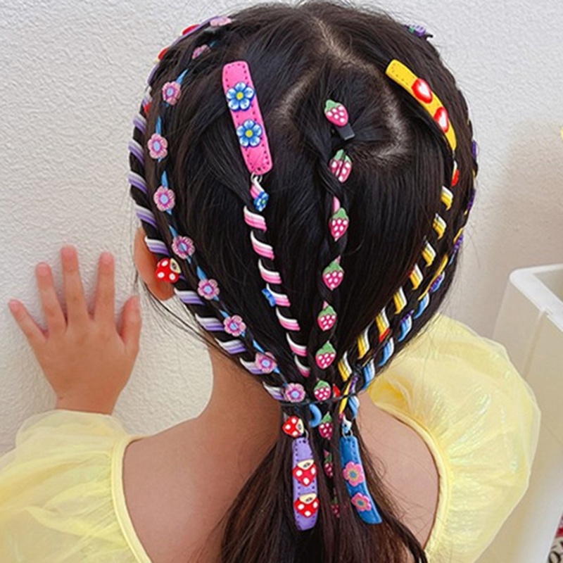 Màu Sắc Dây Buộc Tóc Dạng Xoăn Hình Nấm Phong Cách Hàn Quốc Cho Bé