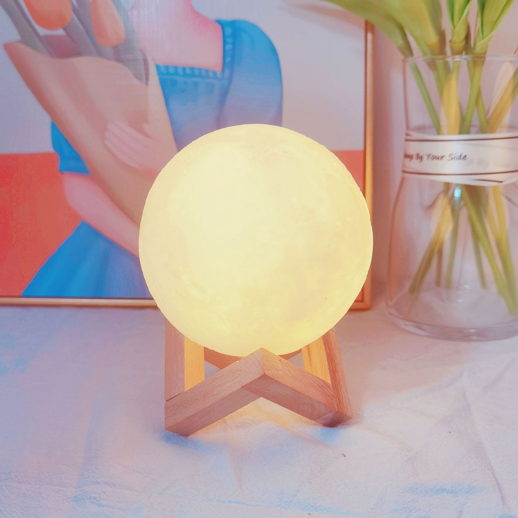 Đèn Ngủ Hình Mặt Trăng 3d diy Sáng Tạo Cho Bé