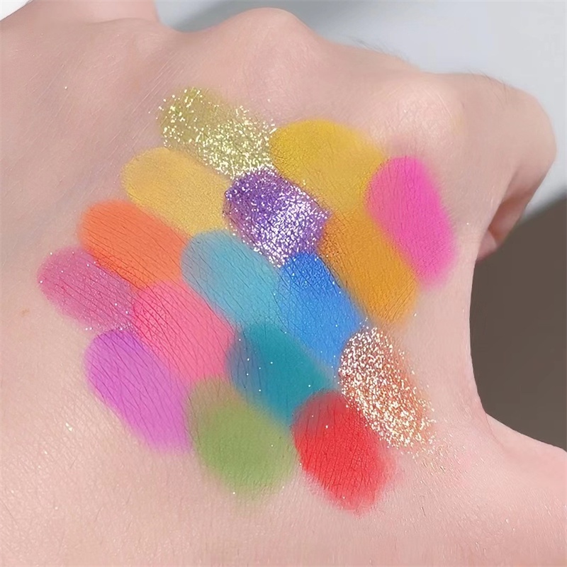 ♕ Bảng phấn mắt 16 màu Hudamoji Ngọc trai mờ Màu đất có độ bão hòa cao Phấn mắt dễ tô màu Trang điểm mắt lâu trôi 4 kiểu dáng LÊN NHẤT
