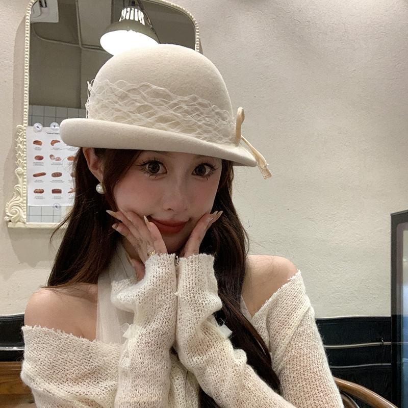 Mũ beret Len Phong Cách retro Thời Trang Thu Đông Dành Cho Nữ
