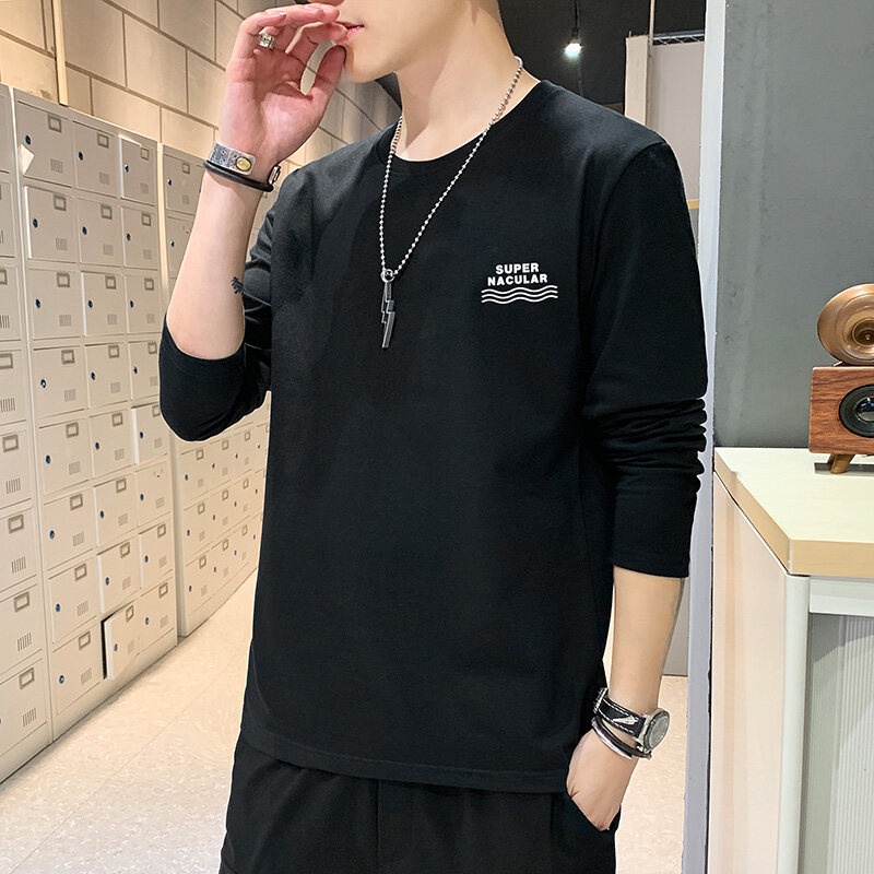 Áo Nỉ Nam Dài Tay Cổ Tròn Thời Trang Hàn