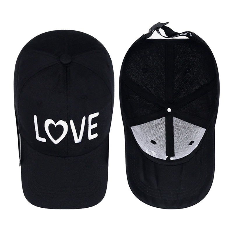 Mũ Lưỡi Trai Thêu Hình Trái Tim Xinh Xắn Cho Cặp Đôi