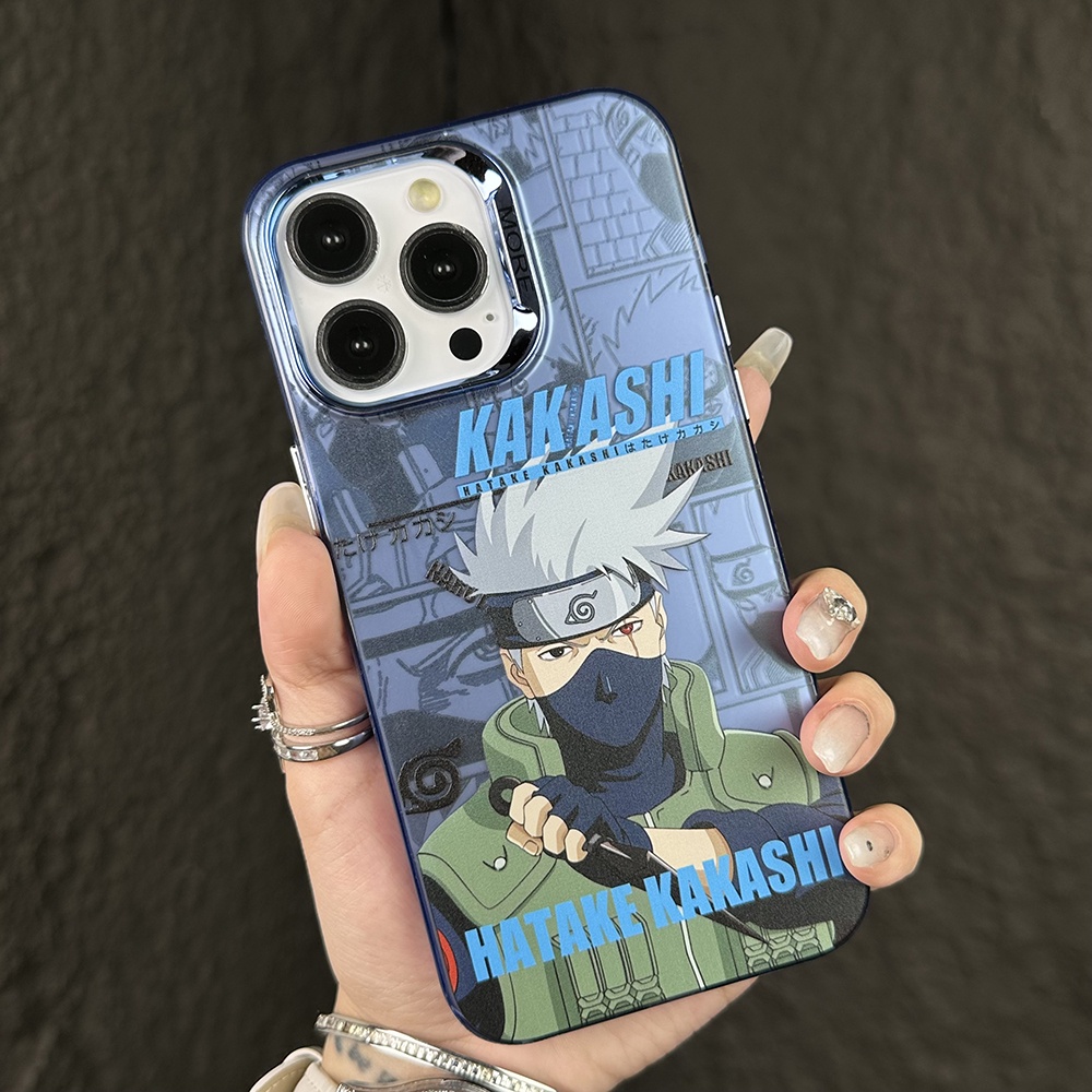 Ốp Điện Thoại Họa Tiết naruto kakashi itachi Màu Bạc Dành Cho iphone 15 14 pro max 13 12 pro max 11