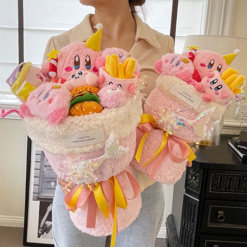 Dễ Thương Bó Hoa kirby Nhồi Bông Đáng Yêu Cho Bé