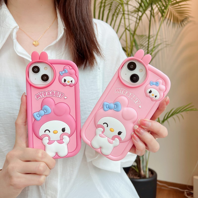 Sanrio Ốp Điện Thoại Họa Tiết my melody Dễ Thương Chống Sốc Cho iphone 15 14 13 12 pro max 11 13pro 14pro 15pro