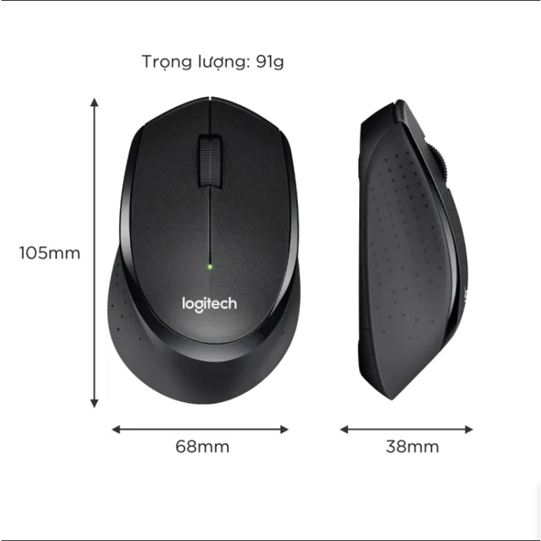 Chuột không dây Logitech M330 Silent Plus giảm ồn 90% - USB 2.4GHz, pin 2 năm