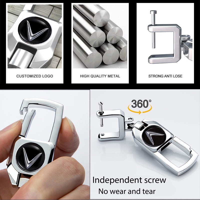 Móc khóa họa tiết logo xe hơi Vinfast làm bằng hợp kim kẽm chất lượng cao