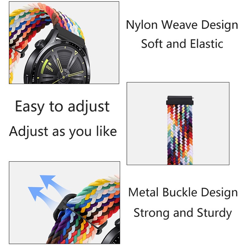 Cclcc Dây Đeo Bằng nylon 20mm 22mm Dành Cho Đồng Hồ Thông Minh samsung galaxy watch 6 / 5 / 4 classic / gear / huawei /