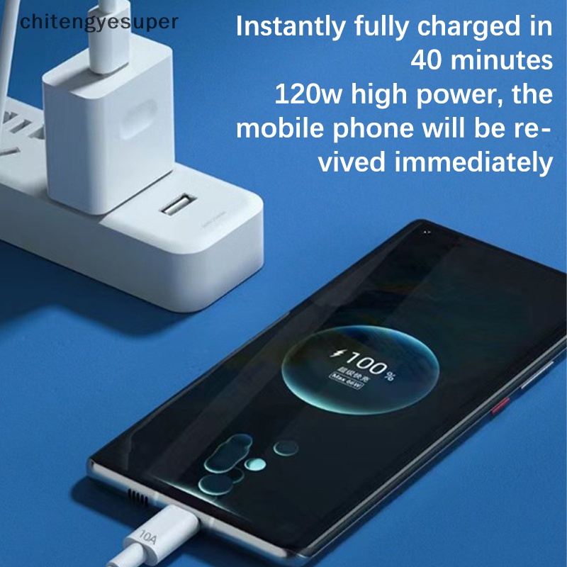 Niceitengyesuper Dây Cáp Sạc Nhanh 120w 10a usb type c Cho Điện Thoại Di Động