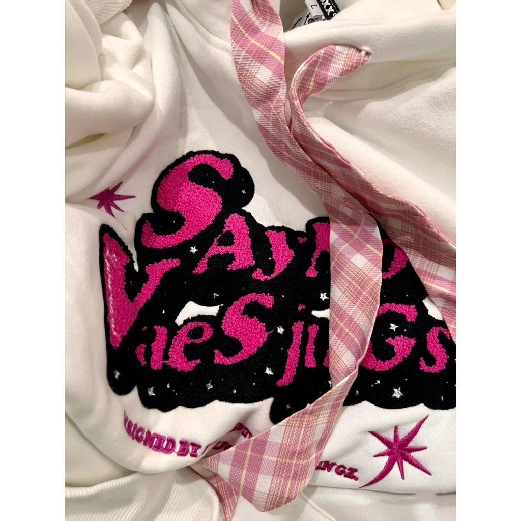 Áo Hoodie Dáng Rộng plus size Phong Cách retro Cho Nữ