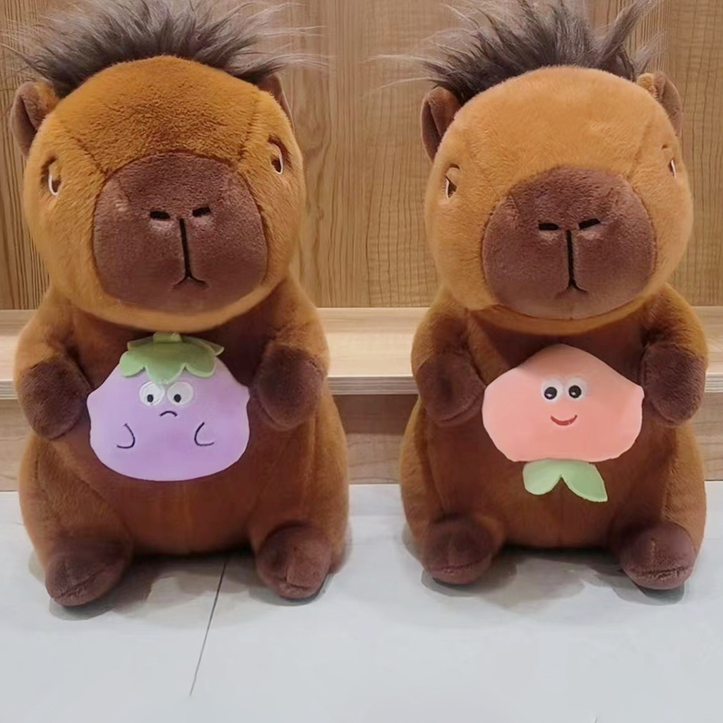 Gấu Bông Chuột Lang Capybara Chảy Mũi Siu Đáng Yêu, Chuột Lang Nước Đeo Balo Rùa Lông Siu Mượt