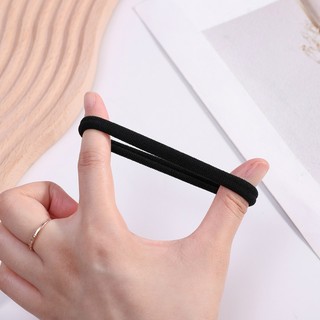 Set 10 Dây Cột Tóc Màu Đen Đơn Giản Cho Nữ