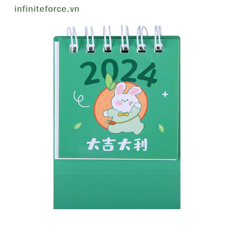 Lịch Để Bàn 2024 mini Dễ Thương Dùng Trang Trí Văn Phòng / Trường Học