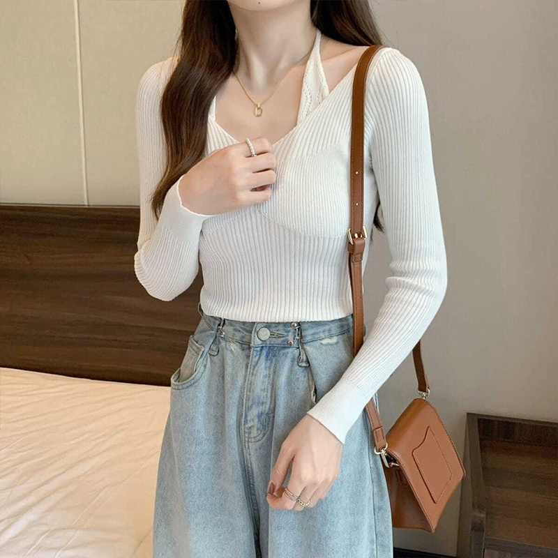 Áo Thun Tay Dài Giả Hai Lớp Thời Trang Cá Tính Cho Nam Nữ