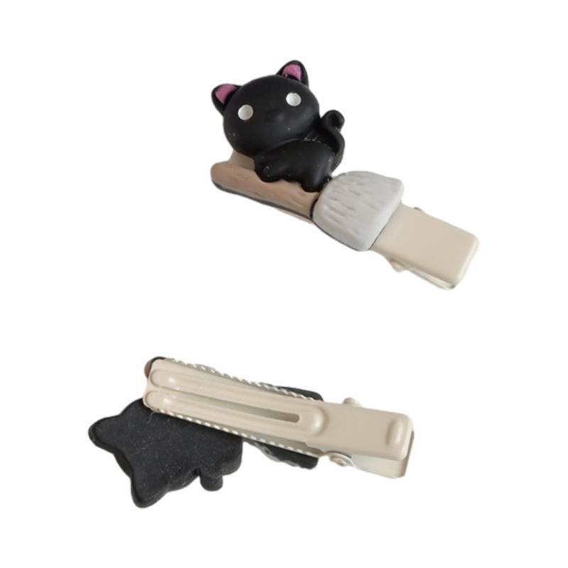 Kẹp Tóc Nơ Hình Mèo Hoạt Hình handmade Xinh Xắn Dành Cho Nữ