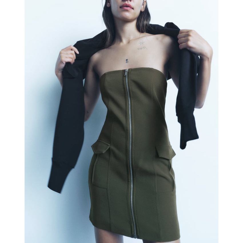 Zara Đầm Hai Dây Thiết Kế Quyến Rũ Thời Trang Mùa Thu Cho Nữ 8740717