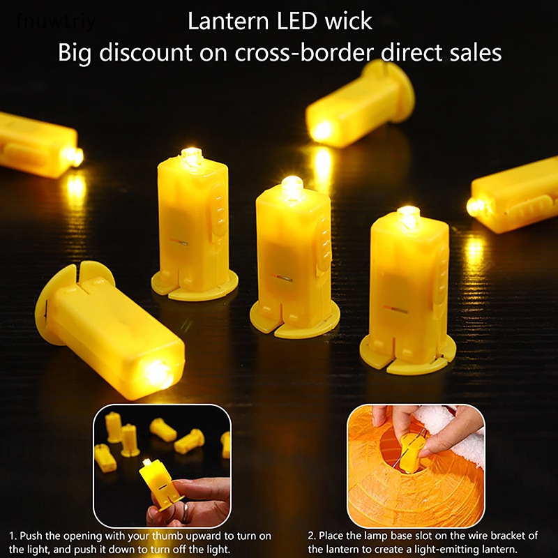 Bóng Đèn led mini Bằng Giấy Dùng Trang Trí halloween Có Công Tắc Nhấn Điện