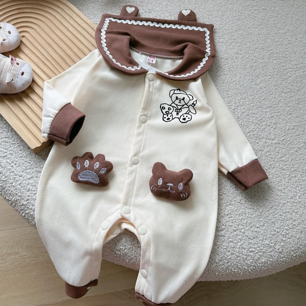 Bộ body dài tay bodysuit áo liền quần bộ đồ liền thân Babyshop88 cho bé trai bé gái M13.10.23-2