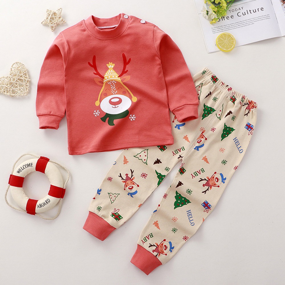 Bộ Đồ Ngủ Bằng cotton Họa Tiết Hoạt Hình Dễ Thương Cho Bé