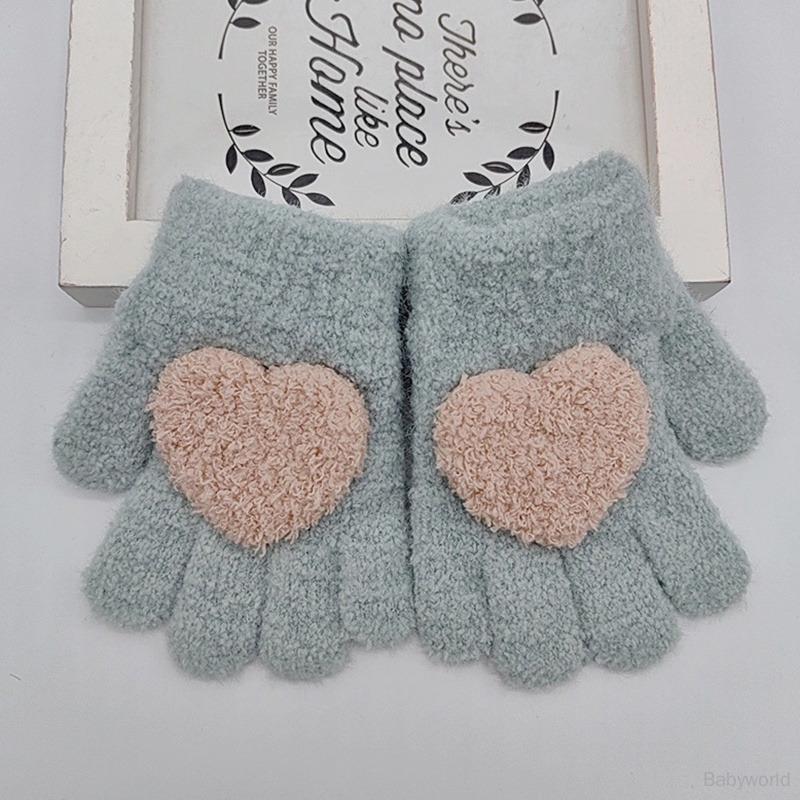 Găng Tay Lông Nhung Dày Dặn Ấm Áp Dễ Thương Xinh Xắn Cho Bé