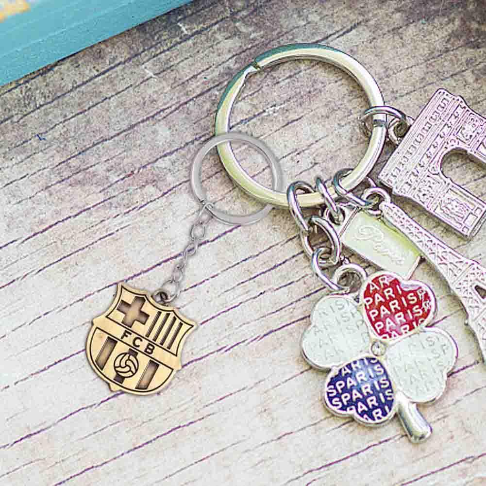 Móc Khóa Kim Loại Hình logo Câu Lạc Bộ Bóng Đá Châu Âu x6l1