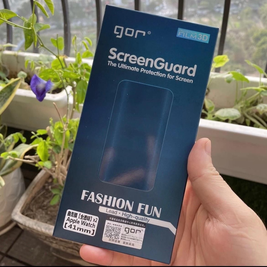 Bộ 2 miếng dán dẻo full viền Gor cho Apple Watch 7 Series 41mm/45mm