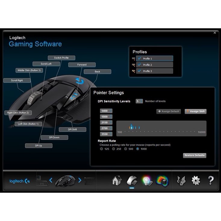 Chuột Logitech G502 Hero game có dây - Cảm biến Hero 25k, RGB, 11 nút lập trình
