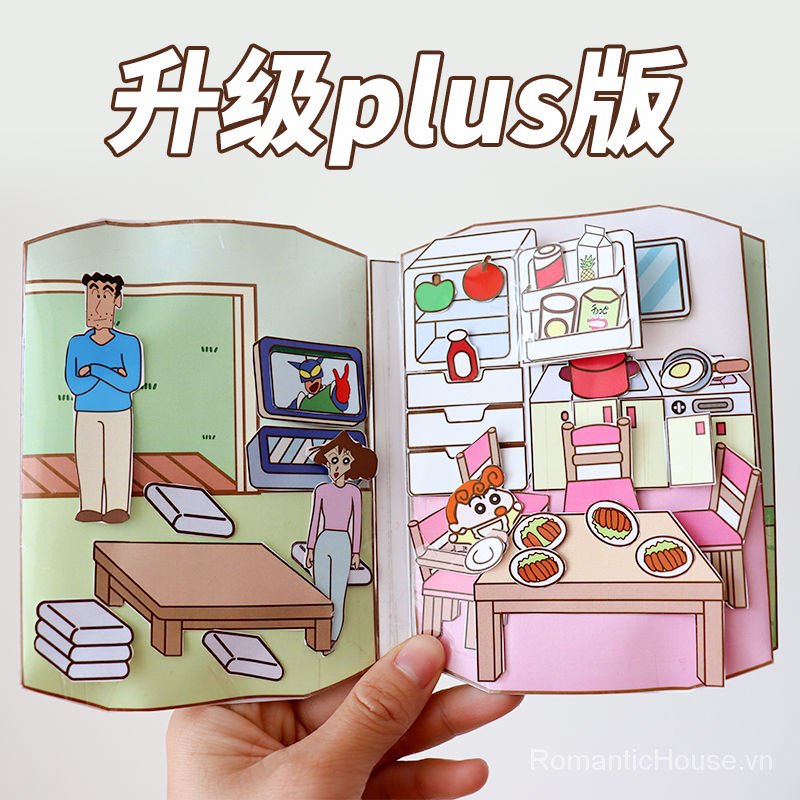 Cuốn Sách mini Hình shin-chan Vui Nhộn Tự Làm Thủ Công