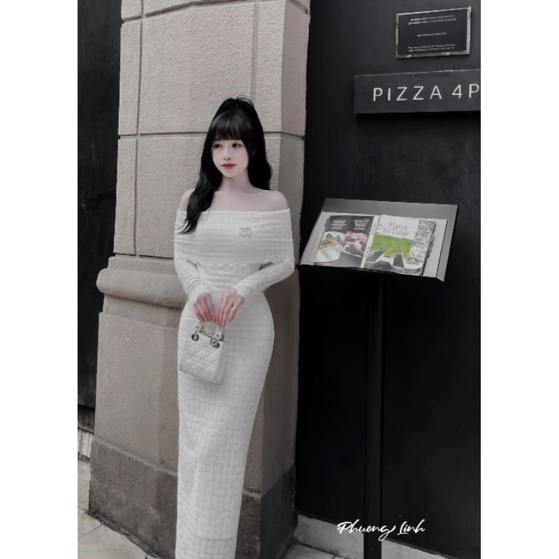 Body ren trễ vai dáng dài cực sang chảnh