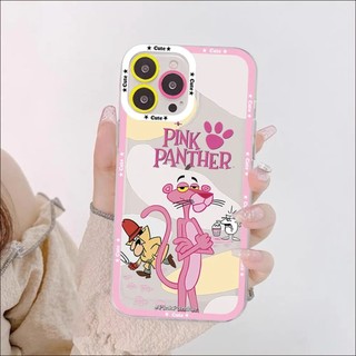 Ốp lưng iphone cạnh vuông Cartoon Pink Panther Điệp vụ báo hồng hoạt hình 8plus/x/xs/11/12/pro/max/plus/promax