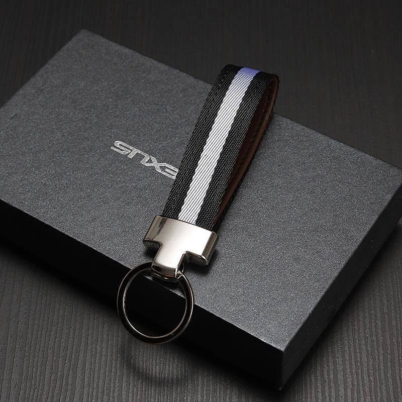 First Layer Cowhide Car Key Ring Leather Charm High-Grade Key Chain Ring Ring Creative Personality Men and Women Leather Sling F1aw