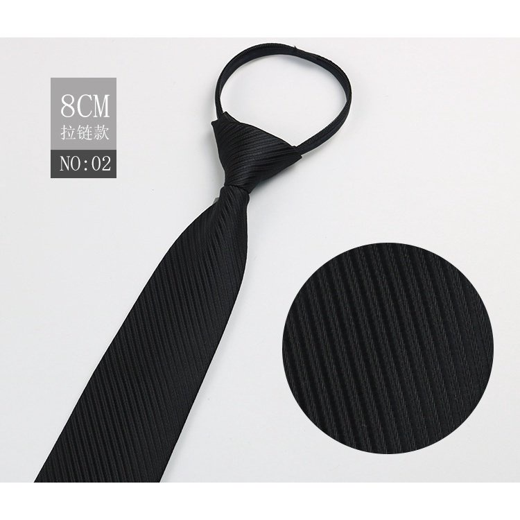 Đen Cà Vạt Họa Tiết Kẻ Sọc Thời Trang Công Sở Thanh Lịch Cho Nam