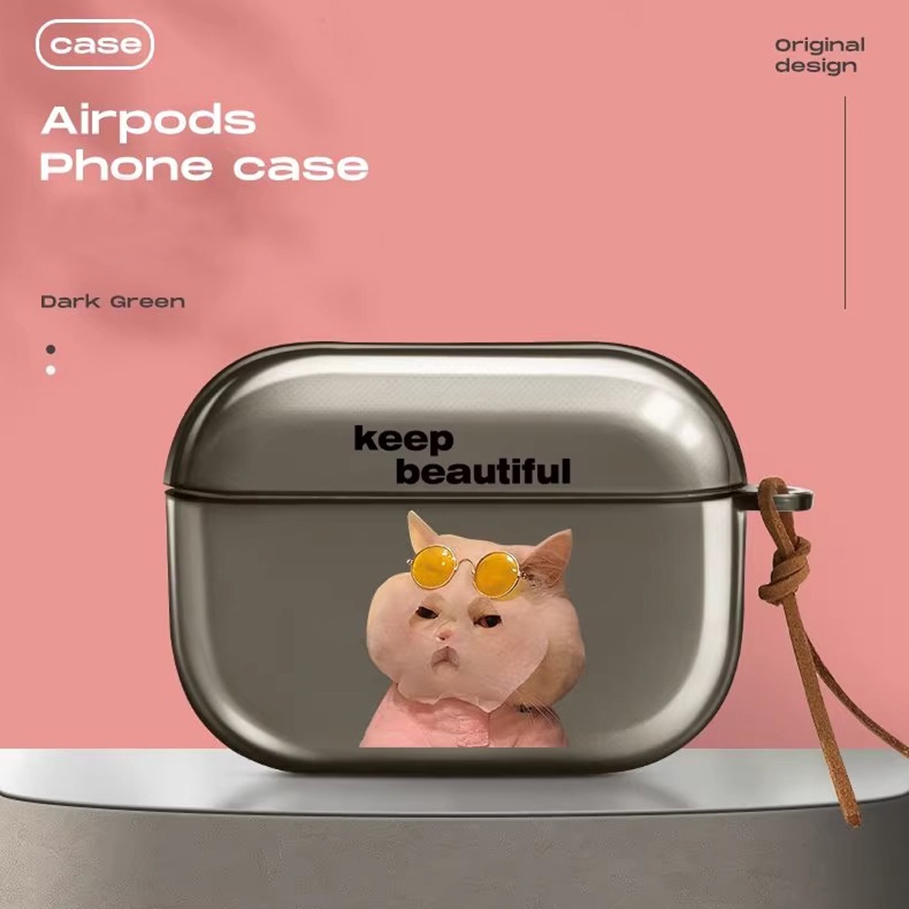Vỏ Bảo Vệ Hộp Sạc Tai nghe không dây airpods 1 2 3 pro pro 2 Hình Chú Chó Đeo Mặt Nạ Sáng Tạo