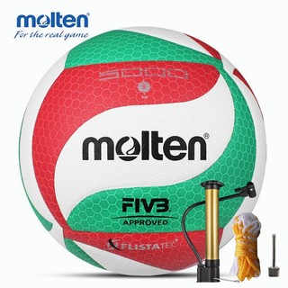 Quả Bóng Chuyền volleyball molten v5m5000 size 5 Bằng Da pu Mềm
