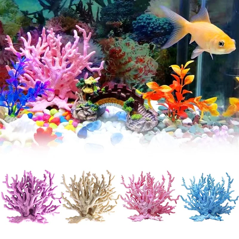 ⚡Còn Hàng⚡ Bể Cá Aquascape Mô Phỏng Nhà Máy Nước San Hô Nhựa San Hô Giả Trang Trí Bể Cá Đồ Trang Trí San Hô Biển