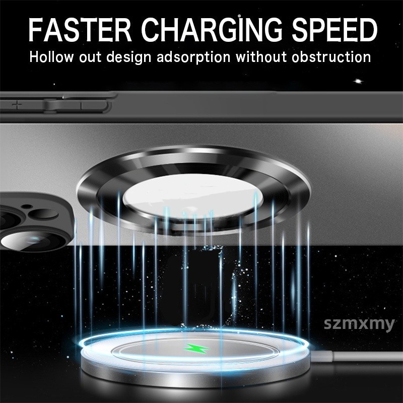 Ag Ốp Điện Thoại Mặt Kính Nhám Từ Tính Chống Dấu Vân Tay Cho iphone 15 14 13 12 pro max