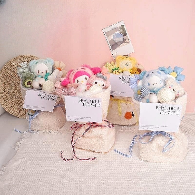 Bó Hoa Nhồi Bông Dễ Thương Dùng Làm Quà Tặng Cho Bạn Gái