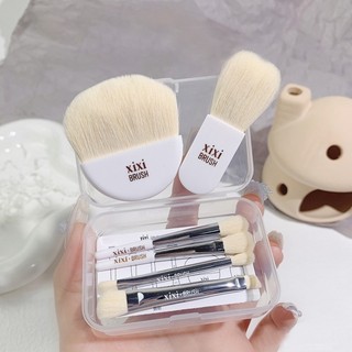 Bộ 6 cọ trang điểm nền / phấn phủ / phấn phủ / phấn mắt / phấn phủ / phấn phủ chất liệu sợi mềm nhỏ gọn dành cho người mới bắt đầu