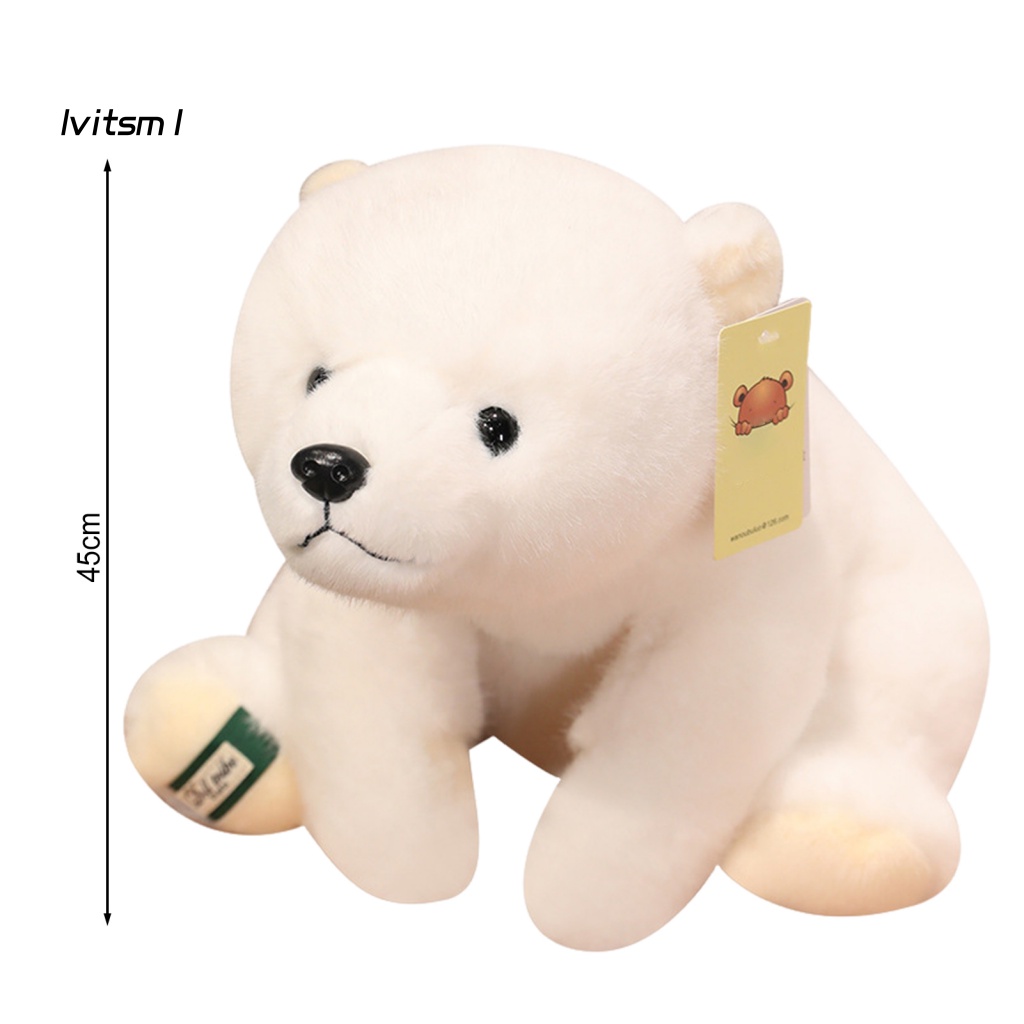 Gấu Bắc Cực Nhồi Bông Mềm Mại Dễ Thương Trang Trí Nhà Cửa Sinh Nhật Trẻ Em Và Nam Ái