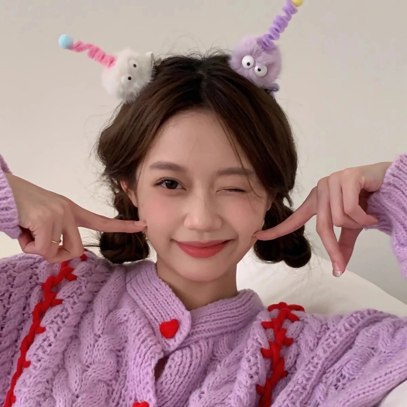 Kẹp Tóc Hình Quái Vật Mắt To Nhồi Bông Dễ Thương Sáng Tạo Vui Nhộn Cho Nữ