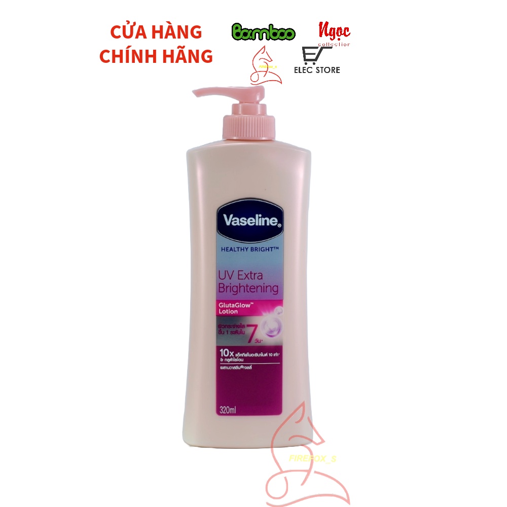 Sữa Dưỡng Thể Trắng Hồng Vaseline UV Lightening 10X 320ml